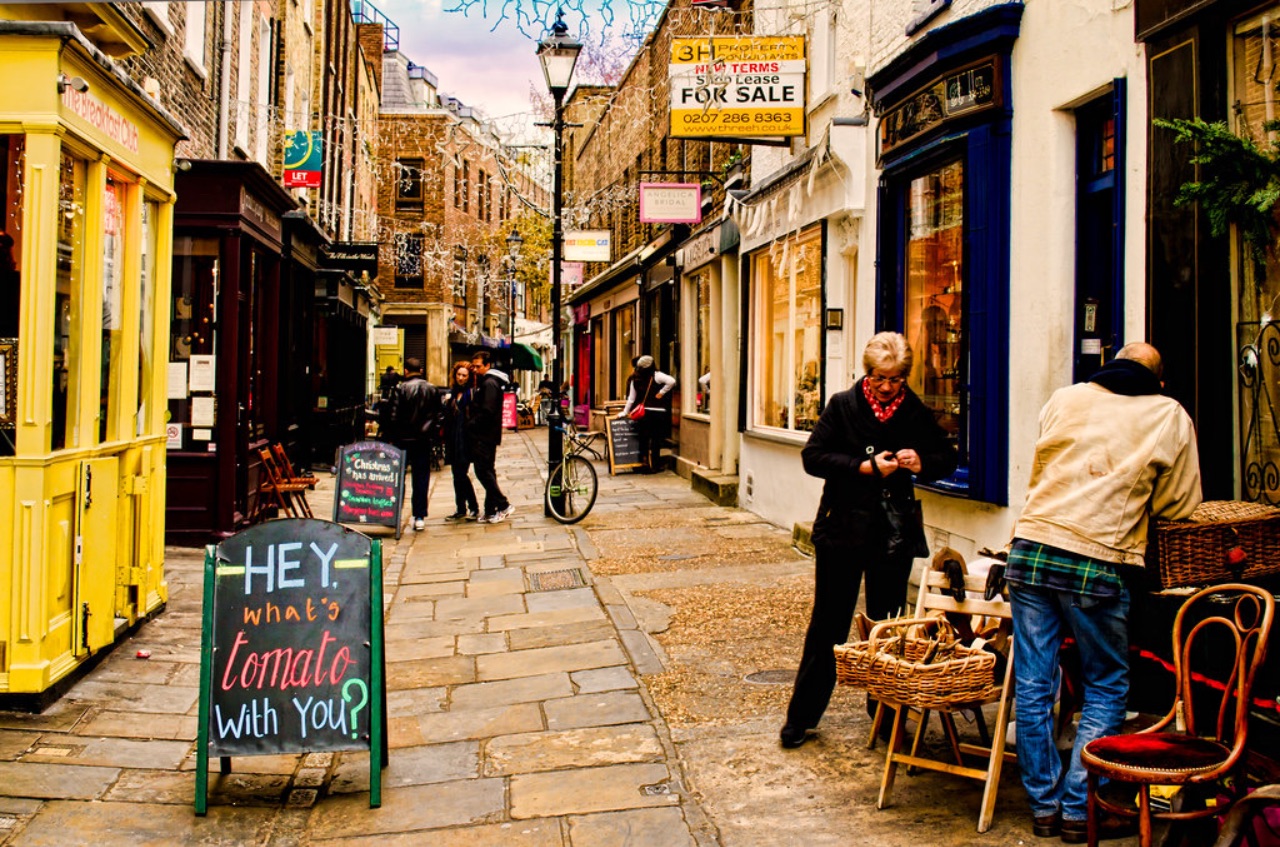 Walk in the cute Camden Passage