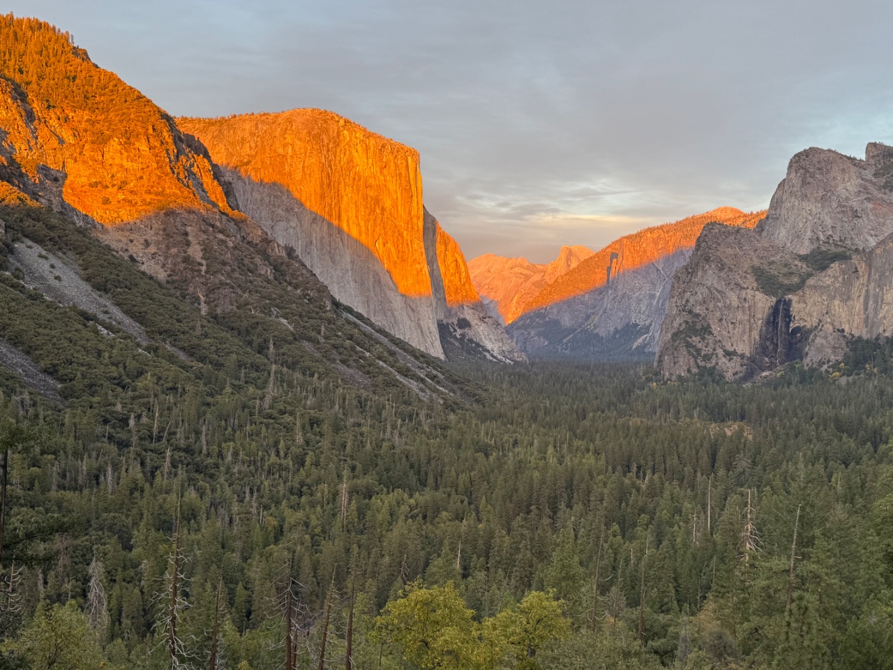 Catch the sunset at Tunnel View