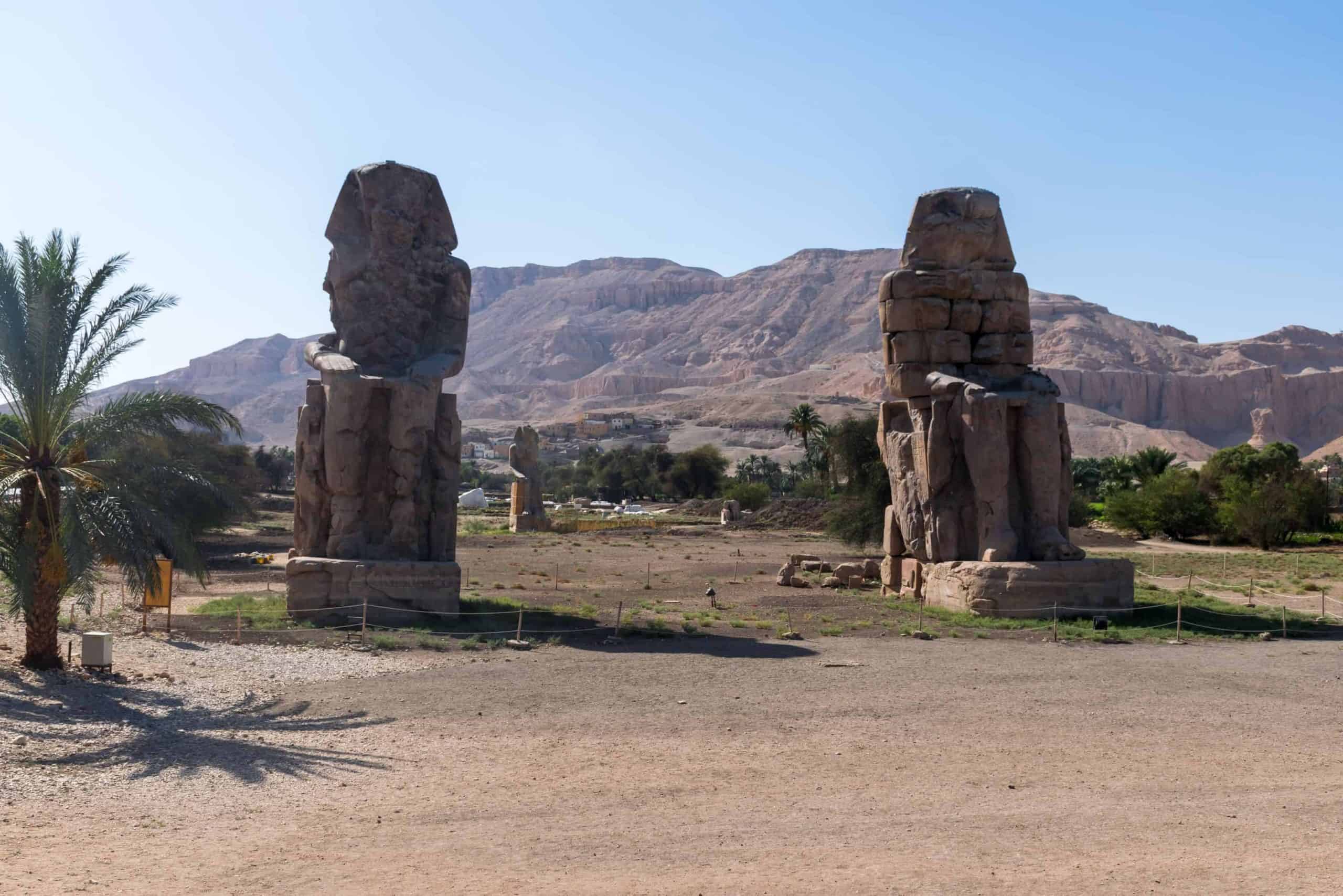 Wat te doen in Luxor in Egypte: kolossen van Memnon 