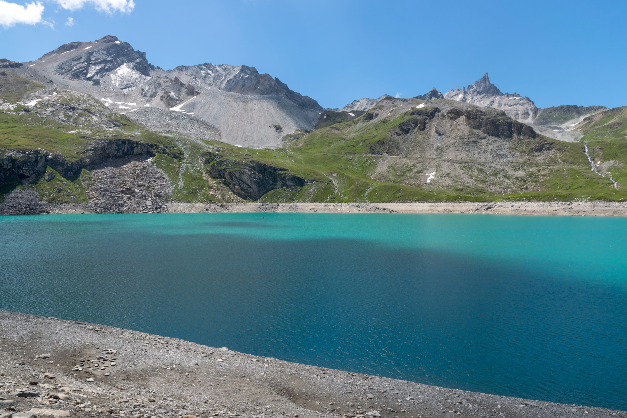 Hiken naar Lac de la Sassière in Parc National de la Vanoise