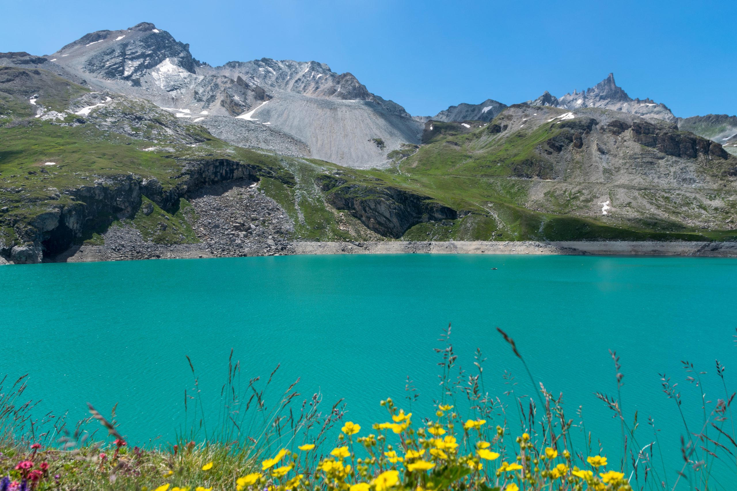 Hiken naar Lac de la Sassière in Parc National de la Vanoise