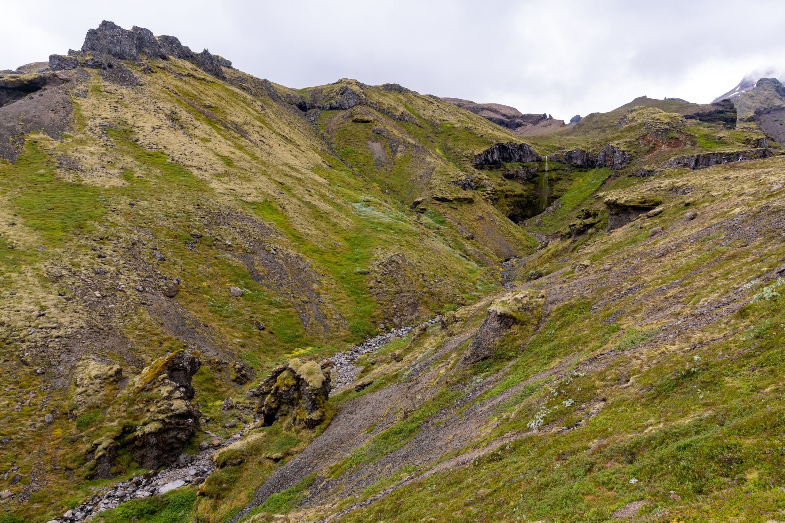 Wandelen naar Múlagljúfur Canyon IJsland