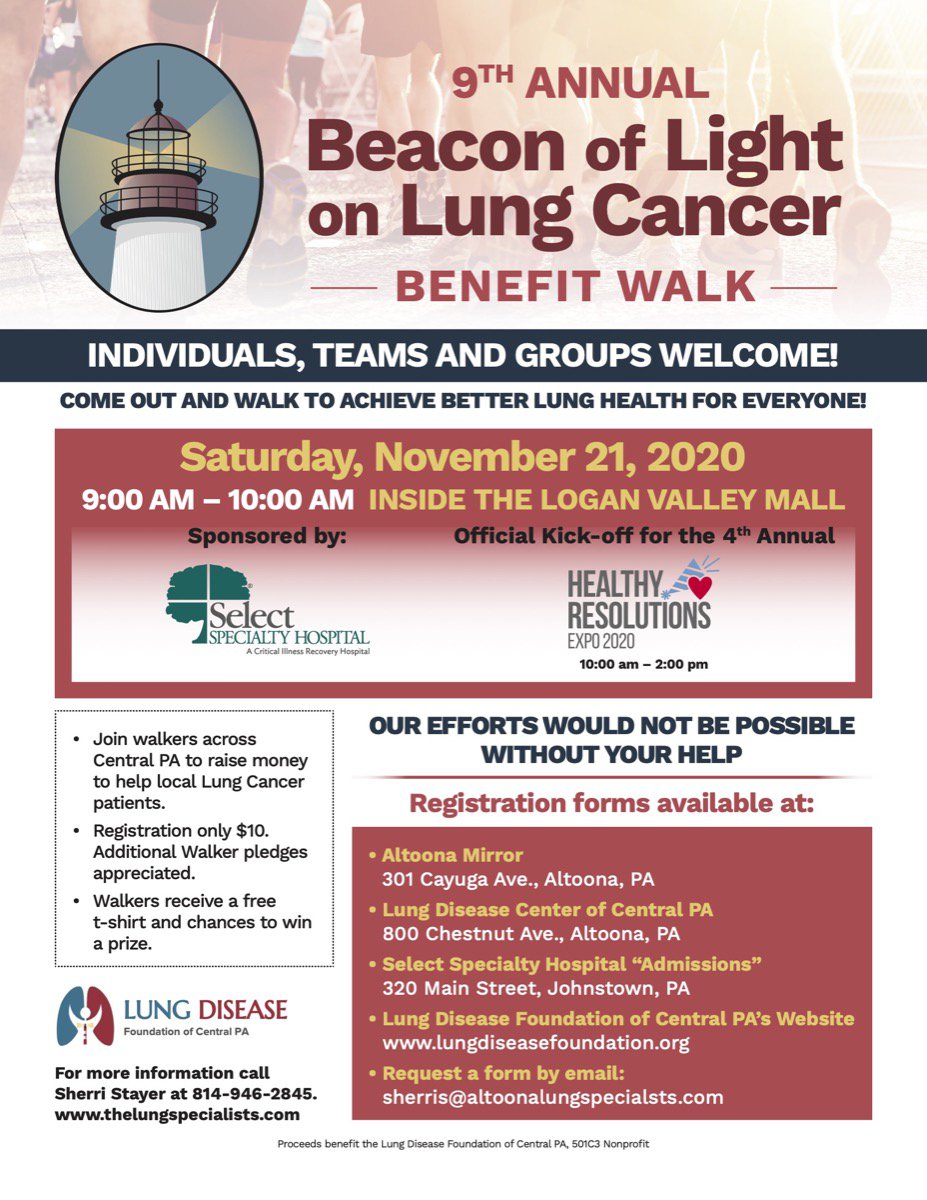 Beacon of Light on Lung Cancer Walk Flyer