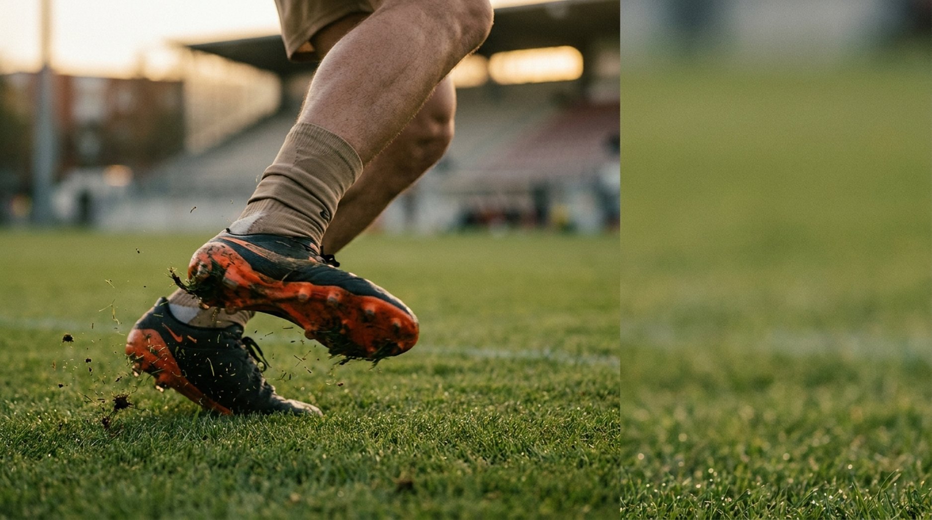 in the field running
