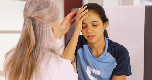 girl with head injury