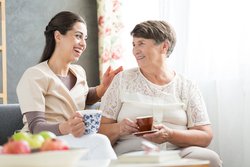 nurse with older woman