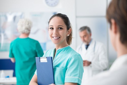 Medical Assistant Holding Clipboard