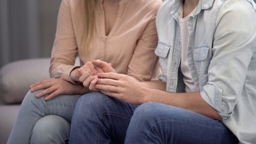 couple in waiting room