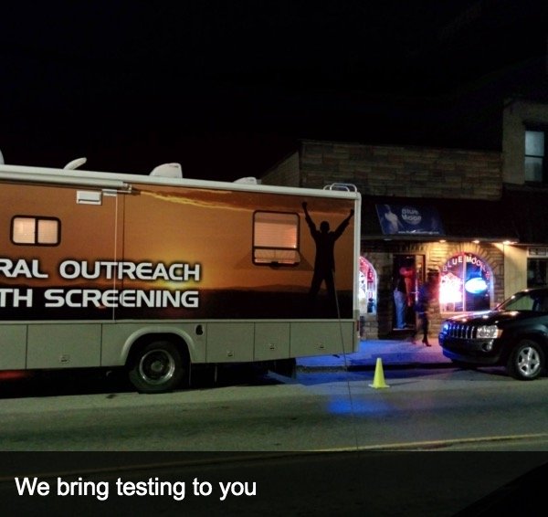 Mobile Clinic having testing service