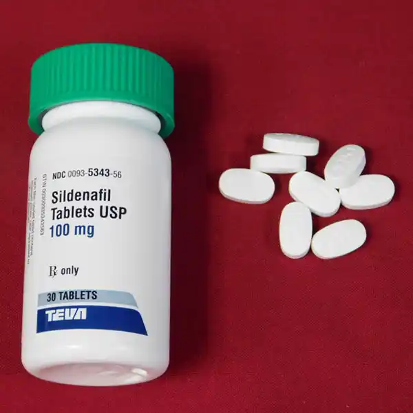 A bottle of Sildenafil pills