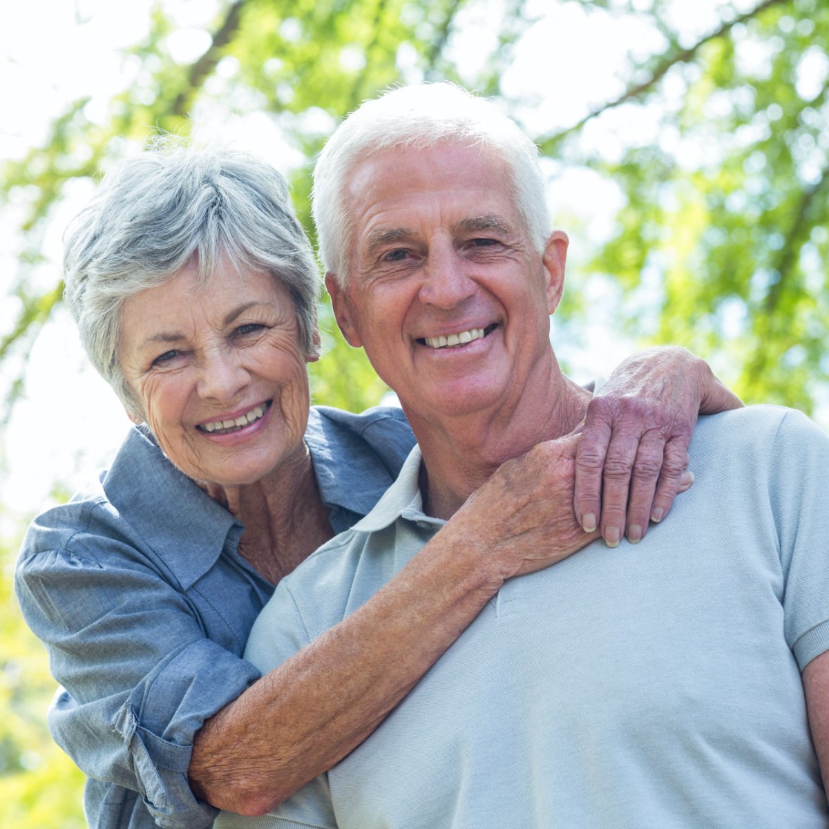 Elderly Couple Smiling