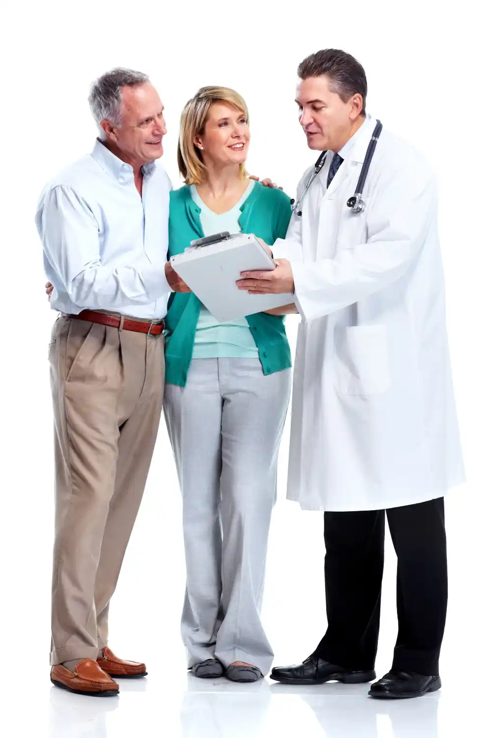 Doctor Talking to Man and Woman