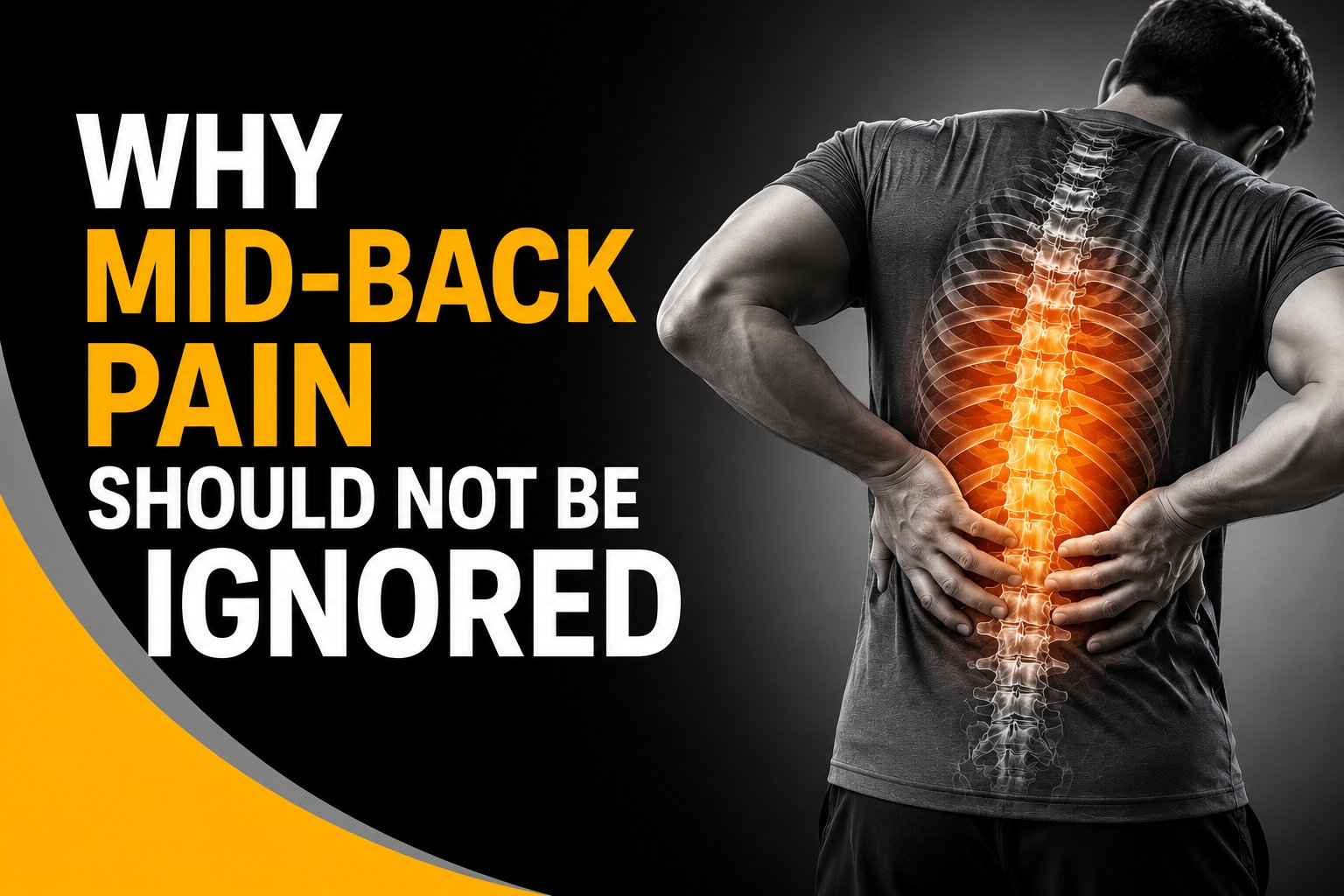 Learn common causes of mid-back pain, including muscle strain, joint dysfunction, posture issues, and sports-related spine conditions.