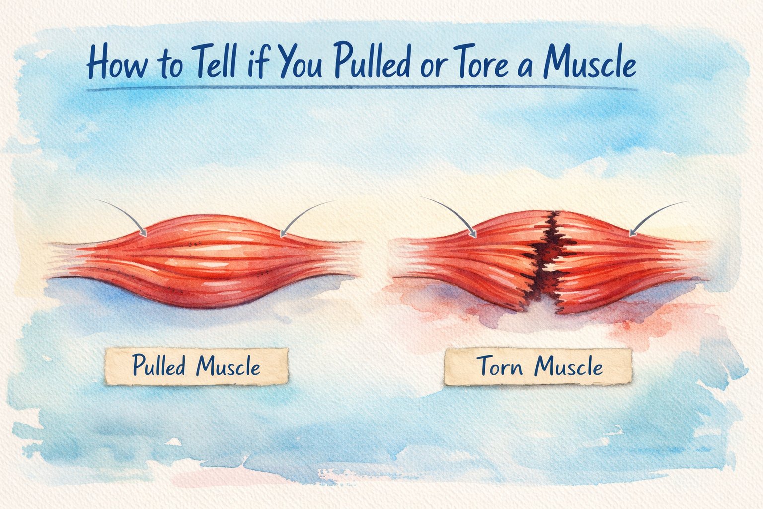 How to tell if you pulled or tore a muscle? Learn key symptoms, differences, recovery time, and when to see a sports medicine doctor.
