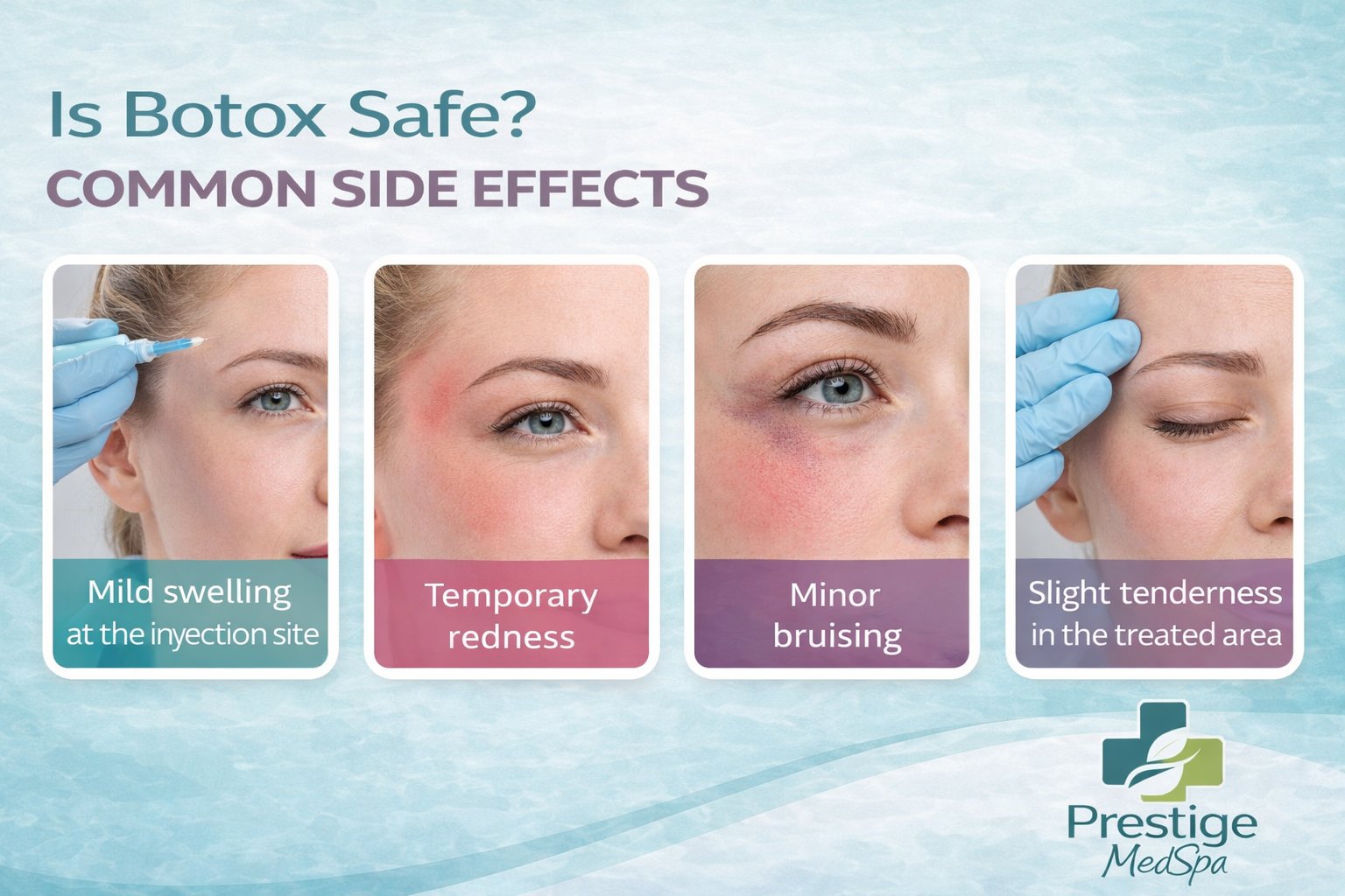 Learn whether Botox is safe and understand the possible side effects and risks of Botox treatments. Discover what to expect from safe Botox procedures.