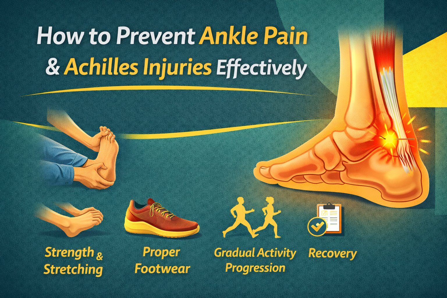 Prevent ankle pain and Achilles injuries with expert tips for active lifestyles and long-term joint health.