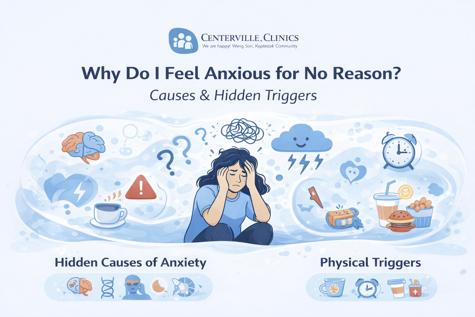 Discover why anxiety can occur without an obvious cause and what underlying triggers may be contributing to your symptoms.
