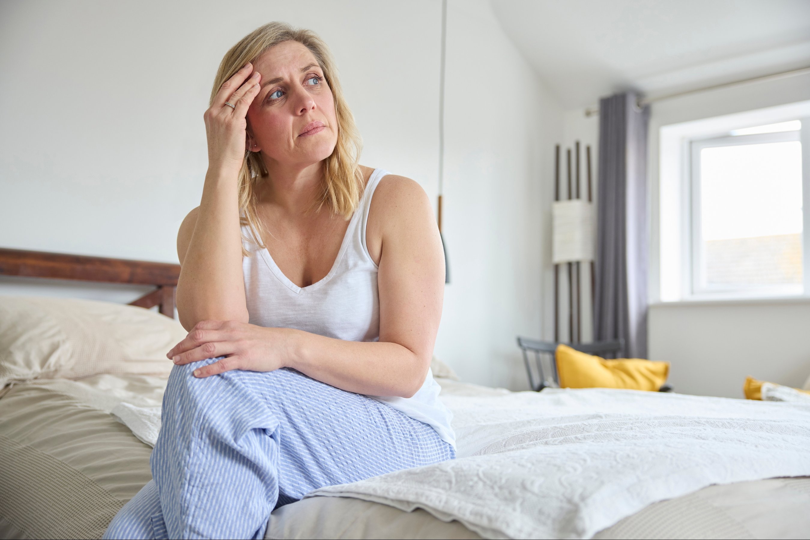 Menopausal Mature Woman Suffering With Low Mood And Anxiety