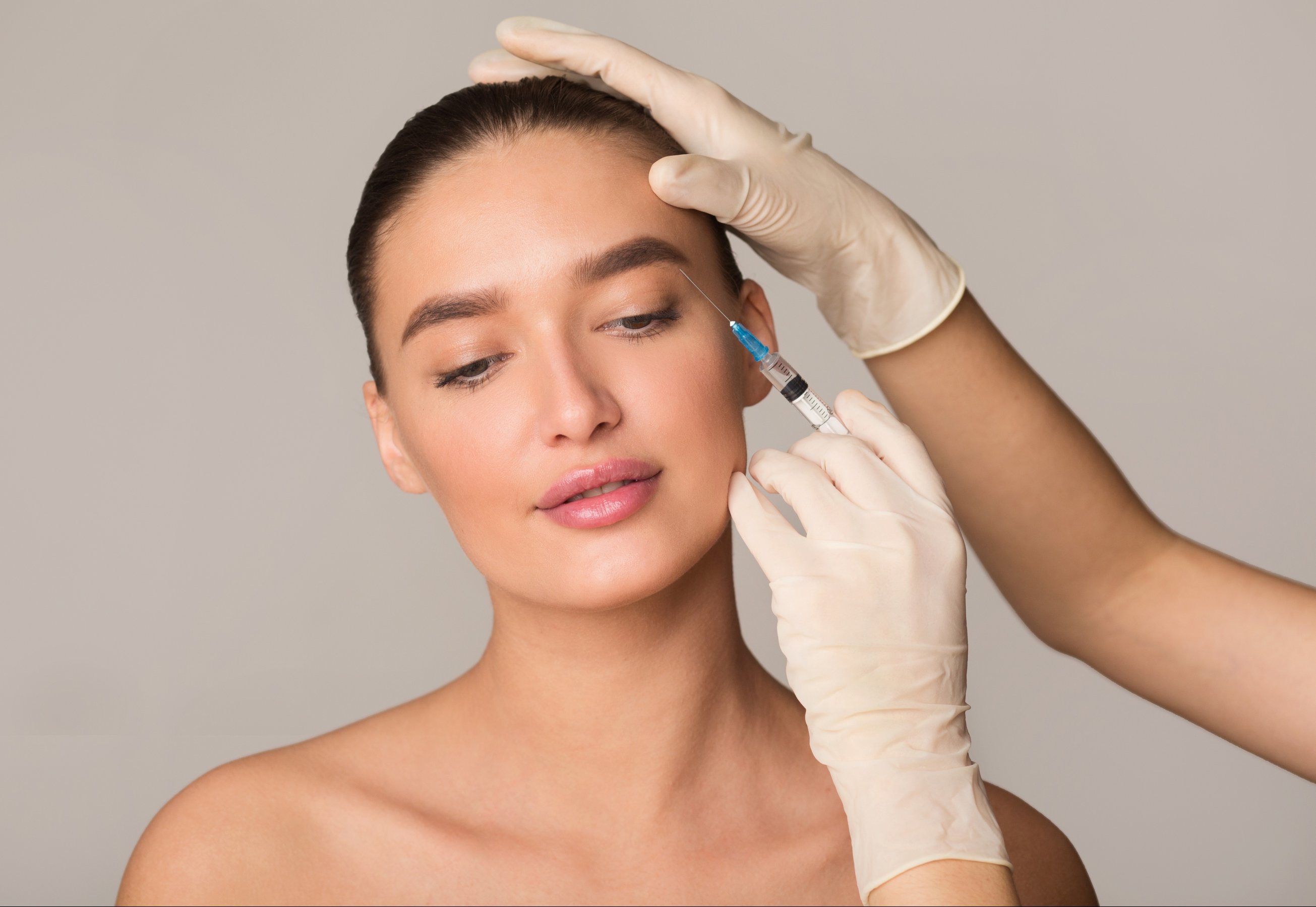 Woman Receiving Botox For Wrinkles