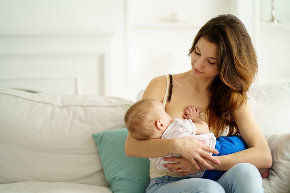 mother breastfeeding her baby