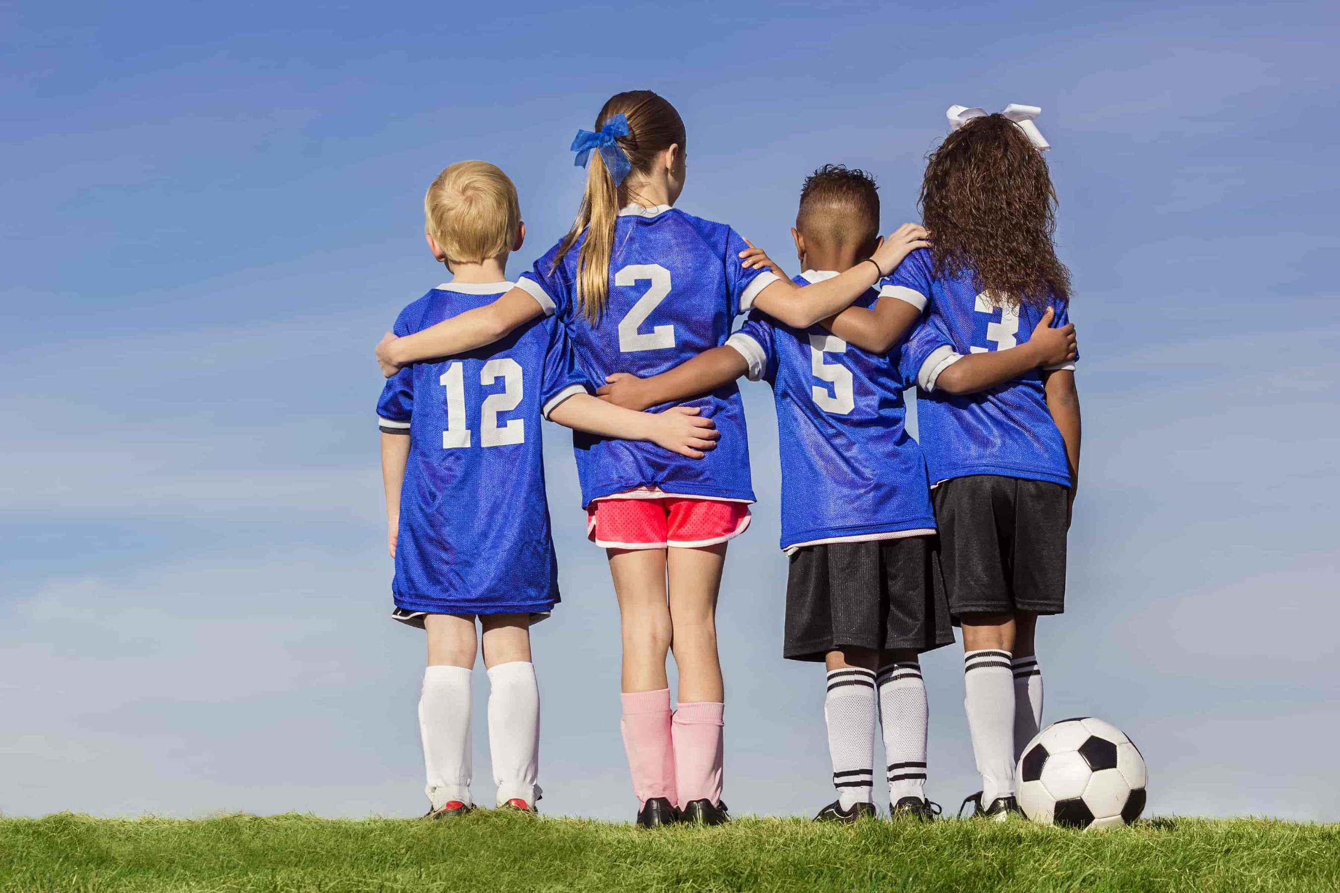 Kids playing soccer