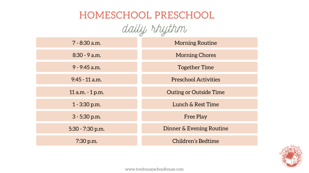 homeschool preschool daily rhythm