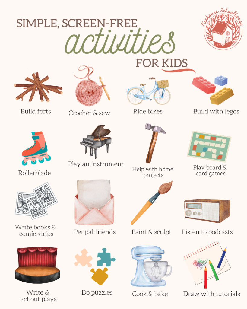 screen free activities kids