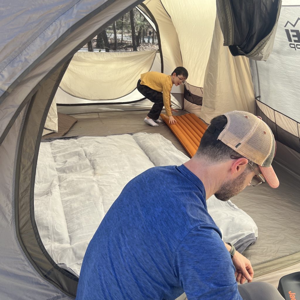 family camping gear kids children
