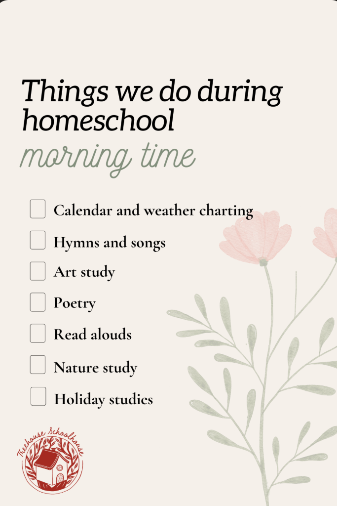 homeschool morning time checklist