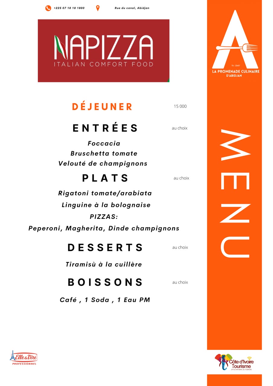 Menu Déjeuner Promenade Culinaire