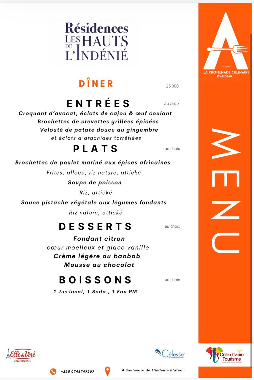Menu Diner Promenade culinaire