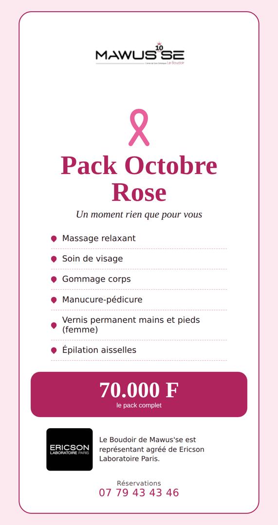 Découvrez le Pack Octobre, une parenthèse d'exception.