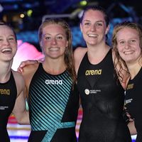 Estafettezwemsters vijfde op slotdag WK, Nederland eindigt op twee medailles 