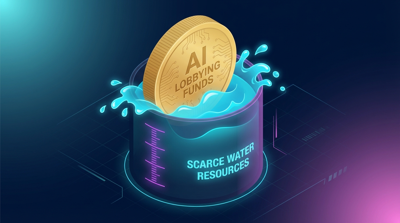 A heavy gold coin sinking into a glass of water, displacing the liquid