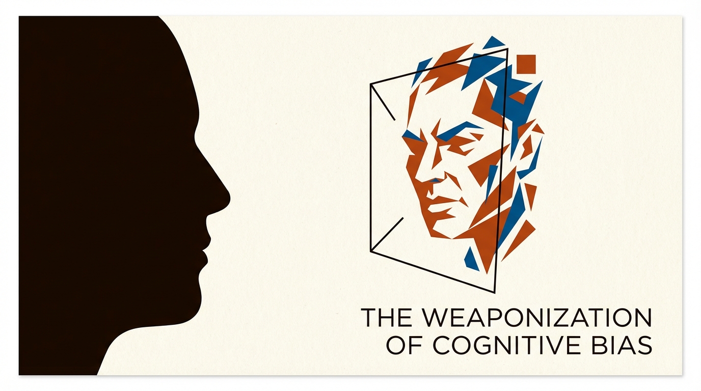 A digital mirror reflecting a distorted, exaggerated version of a human face