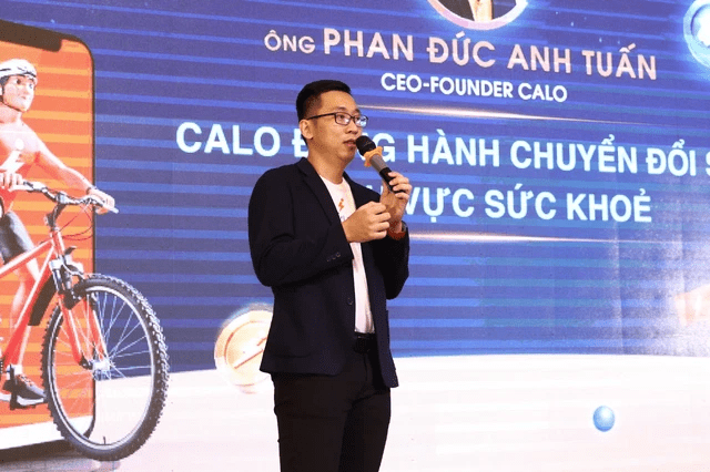 Ông Phan Đức Anh Tuấn – Founder kiêm CEO Calo App, người yêu thích và đam mê thể thao trở thành nhà sáng lập tiên phong chuyển đổi số và Metaverse vào trong lĩnh vực sức khỏe.