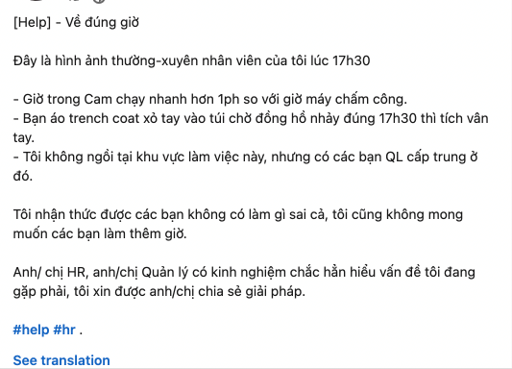 Những dòng chia sẻ từ một quản lý nhãn hàng.