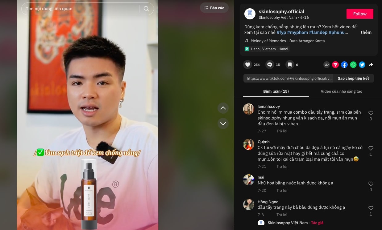 Skinlosophy đã có mặt trên TikTok cùng những Video về mỹ phẩm và cả Video “bắt Trend”. Skinlosophy đã có mặt trên TikTok cùng những Video về mỹ phẩm và cả Video “bắt Trend”.
