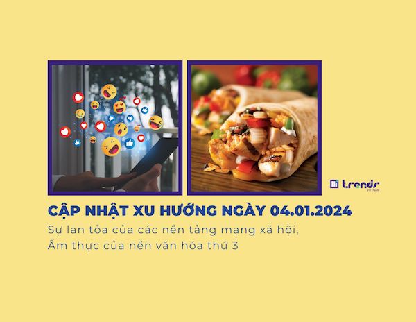 Cập nhật xu hướng ngày 04.01.2024: Sự lan tỏa của các nền tảng mạng xã hội, Ẩm thực của nền văn hóa thứ 3