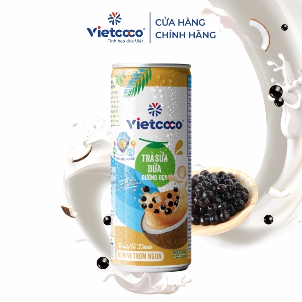 Trà sữa dừa đường đen Vietcoco (Ảnh: Vietcoco).