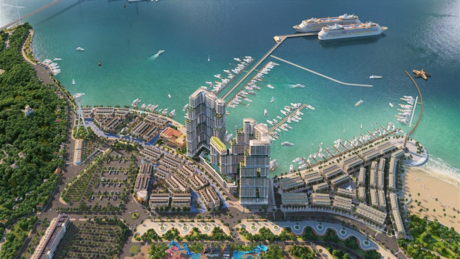 Tổ hợp bất động sản giải trí Sun Marina sắp hoàn thiện gần Cảng tàu khách quốc tế Hạ Long, Quảng Ninh.