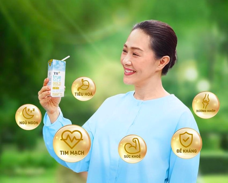 Sản phẩm TH true Milk Gold tốt cho sức khỏe người cao tuổi.