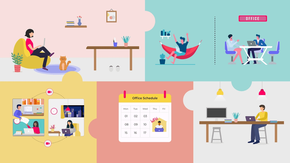 Đó là lý do xuất hiện mô hình làm việc kết hợp, cho phép nhân viên có thể đến văn phòng tùy ý.