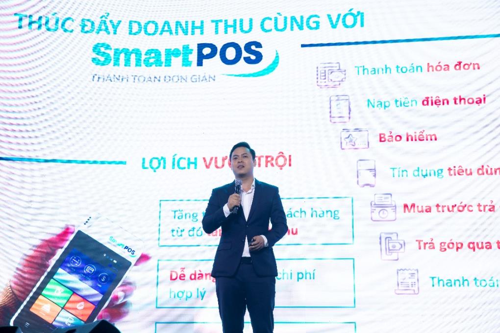 Ông Nguyễn Đình Nghĩa - Giám đốc kênh POS của SmartPay phát biểu tại lễ ra mắt sản phẩm ngày 13/9. Ảnh: SmartPay.