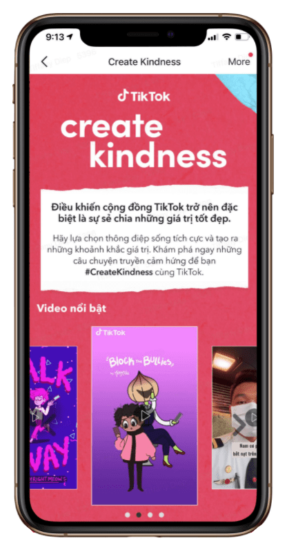 Chiến dịch nâng cao nhận thức về hành vi bắt nạt #CreateKindness.