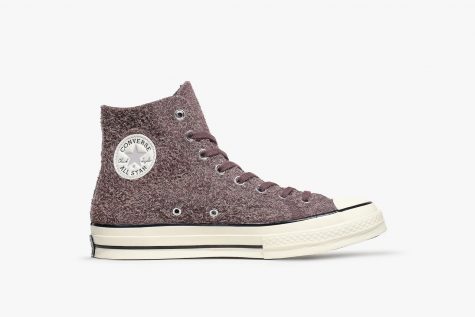 Converse Chuck 70 Hi Hairy suede high-top trainers.