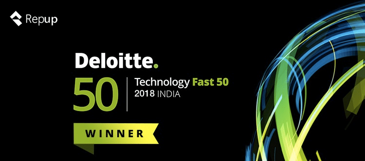Repup đã được công nhận trong top 50 công ty công nghệ phát triển nhanh nhất bởi Deloitte India.