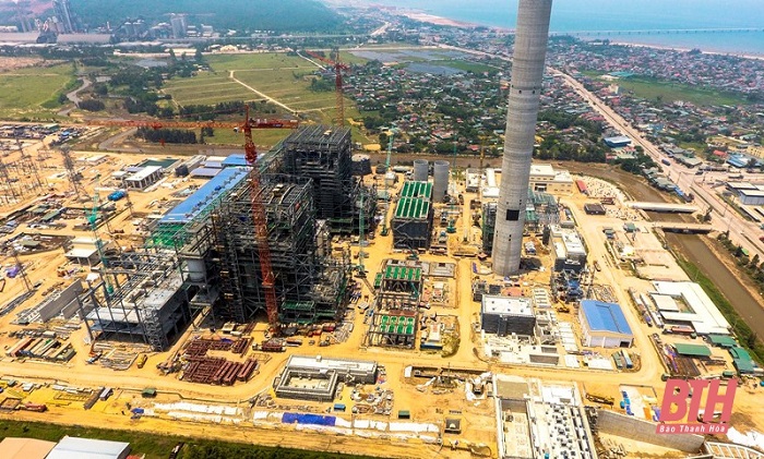 Toàn cảnh dự án Nhà máy Nhiệt điện BOT Nghi Sơn 2 được xây dựng trên diện tích 140,6 ha.