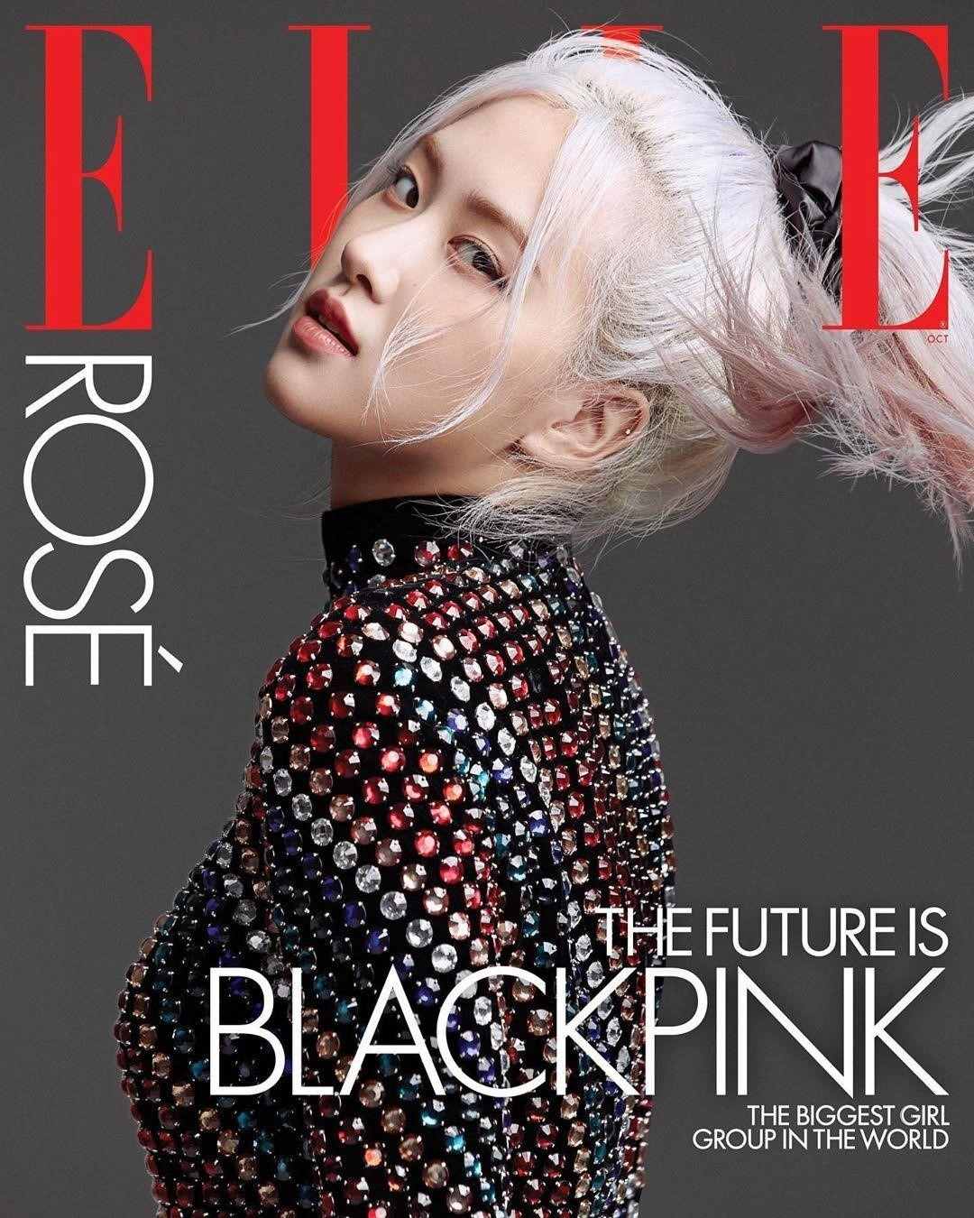 Rosé nhóm BlackPink trên trang bìa tạp chí ELLE.