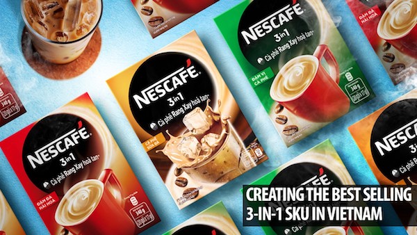 NESCAFE 3in1 sau khi được thiết kế lại đã trở thành SKU bán chạy nhất Việt Nam (Ảnh: Square44).